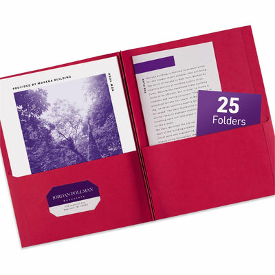Avery Letter Report Cover, Red, 8 1/2" Width x 11" Length, 25 / Box, AVE47979