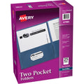 Avery Letter Pocket Folder, Dark Blue, 8 1/2" Width x 11" Length, 25 / Box, AVE47985