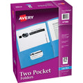 Avery Letter Pocket Folder, Light Blue, 8 1/2" Width x 11" Length, 25 / Box, AVE47986