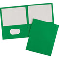 Avery Letter Pocket Folder, Green, 8 1/2" Width x 11" Length, 25 / Box, AVE47987