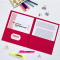 Avery Letter Pocket Folder, Red, 8 1/2" Width x 11" Length, 25 / Box, AVE47989