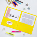 Avery Letter Pocket Folder, Yellow, 8 1/2" Width x 11" Length, 25 / Box, AVE47992