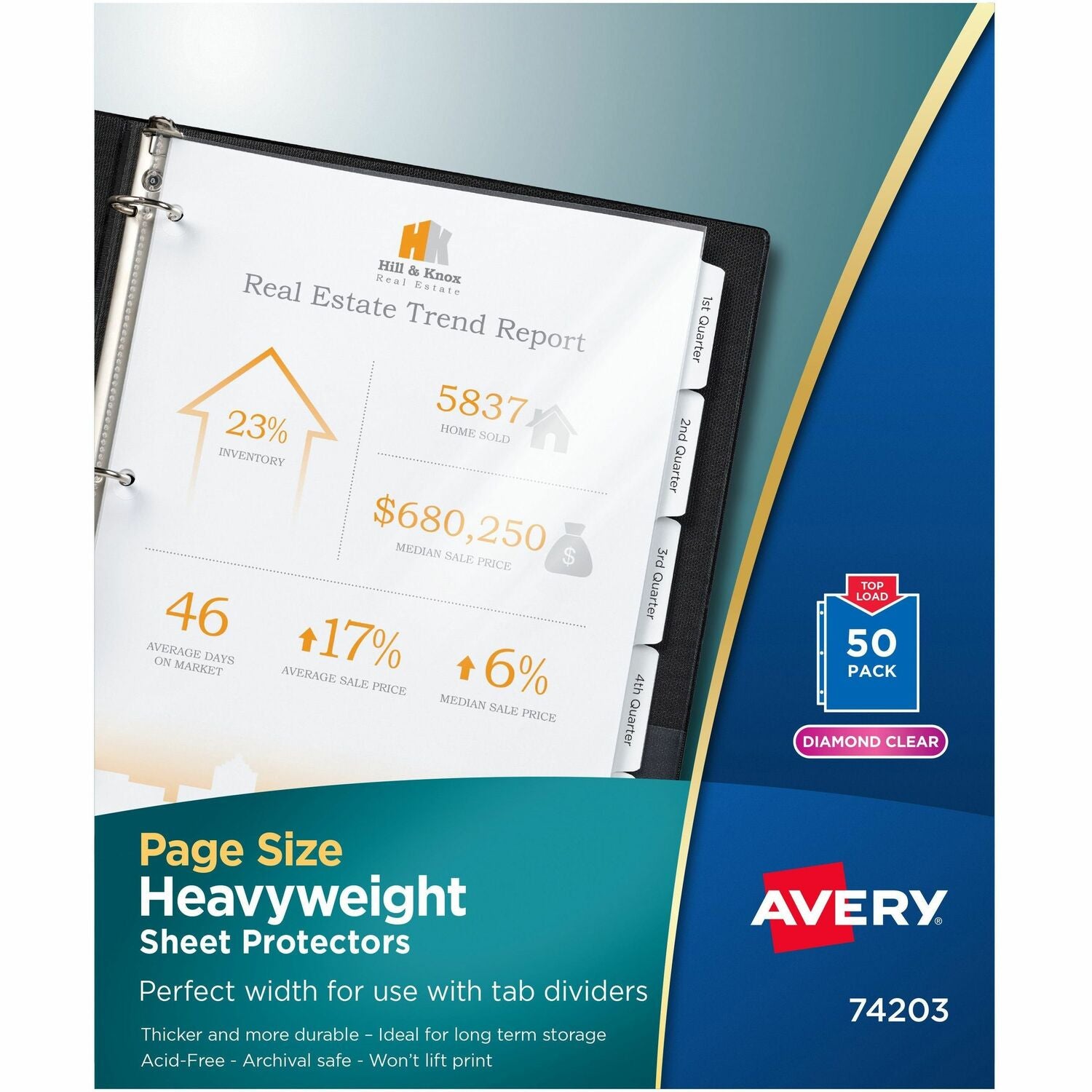 Avery® Page Size Sheet Protectors, 1 Box