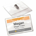 Avery Name Badges with Clips, 2.25" x 3.5", 100 Badges (74461), White, 8 1/2" x 11", 100 / Box, AVE74461