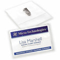 Avery Name Badges with Clips, 2.25" x 3.5", 100 Badges (74461), White, 8 1/2" x 11", 100 / Box, AVE74461