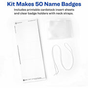 Avery® Name Badges with Cords, 3" x 4" , 50 Total (74520), 1 Box