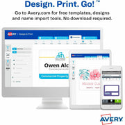 Avery® Name Badges with Cords, 3" x 4" , 50 Total (74520), 1 Box