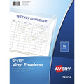 Avery Vinyl File Pocket, Clear, 9" Width x 12" Length, 10 / Pack, AVE74804