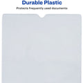 Avery Vinyl File Pocket, Transparent, 4" Width x 6" Length, 10 / Pack, AVE74806