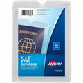 Avery Vinyl File Pocket, Transparent, 4" Width x 6" Length, 10 / Pack, AVE74806