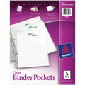 Avery Letter Vinyl File Pocket, Clear, 8 1/2" Width x 11" Length, 5 / Pack, AVE75243