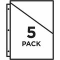 Avery Letter Vinyl File Pocket, Clear, 8 1/2" Width x 11" Length, 5 / Pack, AVE75243