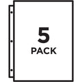 Avery Durable Letter Vinyl File Pocket, Assorted, 8 1/2" Width x 11" Length, 5 / Pack, AVE75254