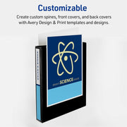 Avery® Heavy Duty View Binder 2" , One Touch™ Locking D Rings, Black, 1 Each