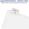 Avery Side Tab Individual Legal Dividers, White, 8.50" Width x 11" Length, 1 Pack, AVE82184