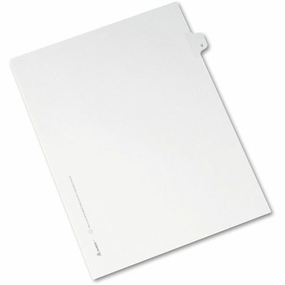 Avery Side Tab Individual Legal Dividers, White, 8.50" Width x 11" Length, 1 Pack, AVE82184