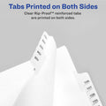 Avery Alllstate Style Individual Legal Dividers, White, 8.50" Width x 11" Length, 1 Pack, AVE82201
