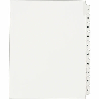 Avery Individual Legal Dividers, White, 8.50" Width x 11" Length, 1 Set, AVE82319