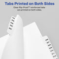 Avery Side Tab Individual Legal Dividers, White, 8.50" Width x 11" Length, 1 Pack, AVE82471