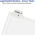 Avery Side Tab Individual Legal Dividers, White, 8.50" Width x 11" Length, 1 Pack, AVE82474