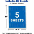 Avery Binder Spine Inserts, 1/2 Inch Binders, 80 Inserts (89101), Bright White, 1/2" Length, 80 / Pack, AVE89101