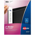 Avery Binder Spine Inserts, 2 Inch Binders, 20 Inserts (89107), Bright, White, 2" Length, 20 / Pack, AVE89107