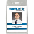 Baumgartens SICURIX Badge Holder, Clear, 50 / Pack, BAU47820