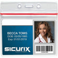 Baumgartens SICURIX Badge Holder, Clear, 50 / Pack, BAU47830