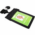 Baumgartens SICURIX ID Neck Pouch Badge Holder Vertical Adjustable Cord Black (55120), BAU55120
