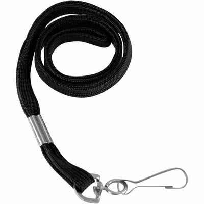 Baumgartens SICURIX Shoelace-style Flat Hook Lanyard, Black, 100 / Box, BAU65619