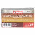 Baumgartens Zeus Adhesive Backed Business Card Magnets 3 1/2" x 2" 25 Pack White, BAU66200