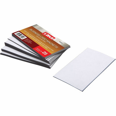Baumgartens Zeus Adhesive Backed Business Card Magnets 3 1/2" x 2" 25 Pack White — view 1