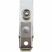 SICURIX Button ID Badge Strap Clips Clip 25 Pack CLEAR (68010), 1 Pack