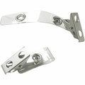Baumgartens SICURIX Button ID Badge Strap Clips Clip 25 Pack CLEAR (68010), BAU68010