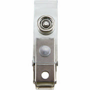 SICURIX Button ID Badge Strap Clips Clip 25 Pack CLEAR (68010), 1 Pack