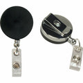 Baumgartens SICURIX Heavy-Duty ID Card Reel with Belt Clip, Black, BAU68814