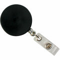 Baumgartens SICURIX Heavy-Duty ID Card Reel with Belt Clip, Black, BAU68814