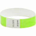 Baumgartens SICURIX Standard Dupont Tyvek Security Wristband, Neon Green, 100 / Pack, BAU85060