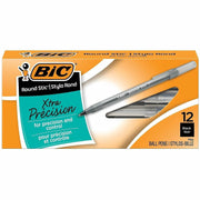 BIC Round Stic Ballpoint Pens, 1 Dozen