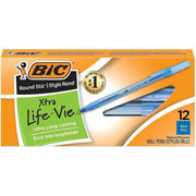 BIC Round Stic Ballpoint Pens, 1 Dozen