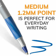 BIC Round Stic Grip Ballpoint Pen, 1 Dozen