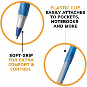 BIC Round Stic Grip Ballpoint Pen, 1 Dozen