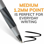 BIC Round Stic Grip Ballpoint Pen, 1 Dozen