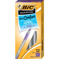 BIC Round Stic Grip Ballpoint Pen, 1 Dozen, BICGSMG11PE