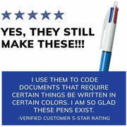 BIC 4-Color Retractable Pen, 1 Box