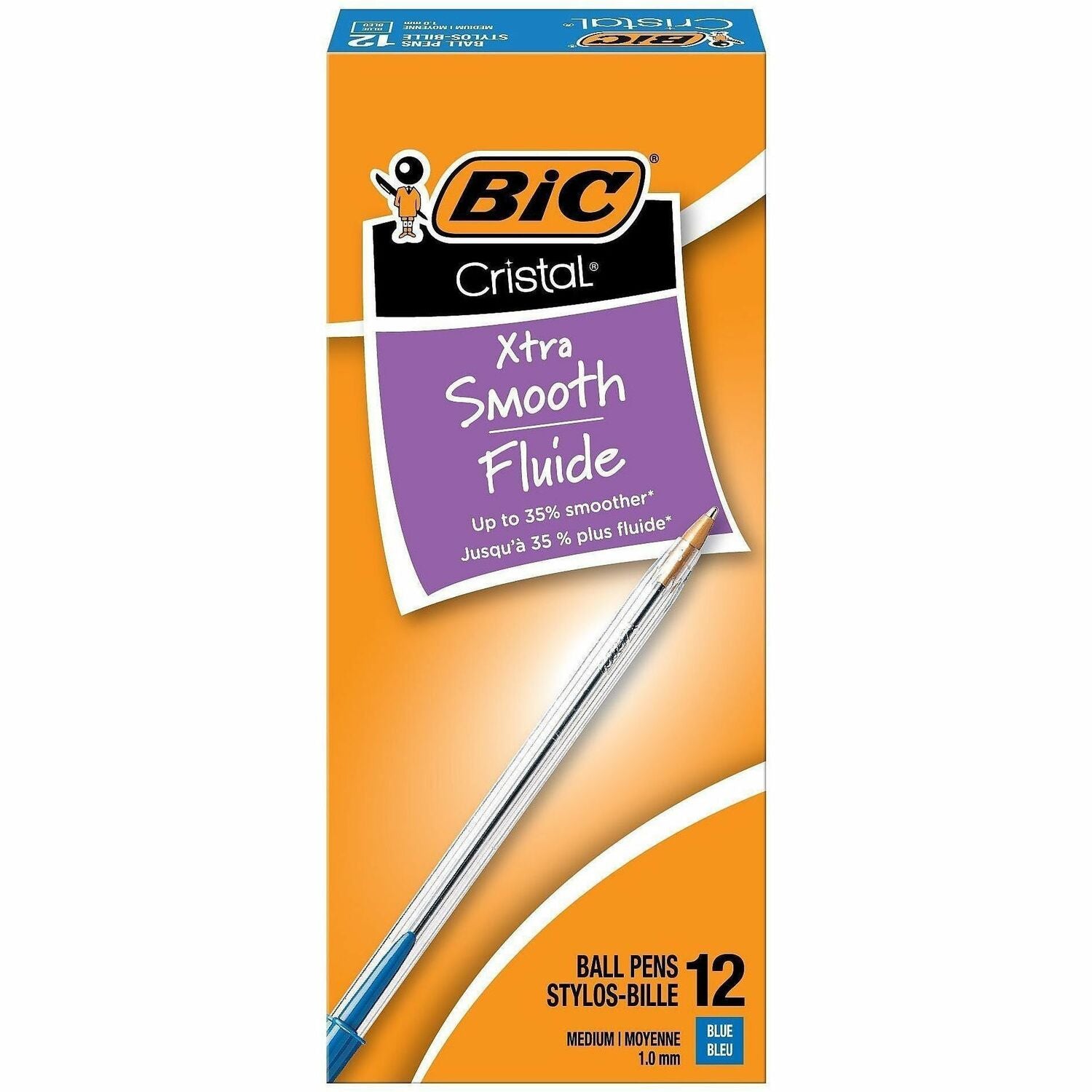 BIC Classic Cristal Ballpoint Pens, 1 Dozen