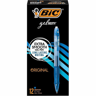 BIC Gel Retractable Pens, 1 Dozen, BICRLC11BE