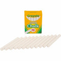 Crayola Anti-Dust Chalk, White, 12 / Box, CYO501402