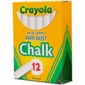 Crayola Anti-Dust Chalk, White, 12 / Box, CYO50-1402