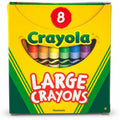 Crayola Large Crayons, Assorted, 8 / Box, CYO520080